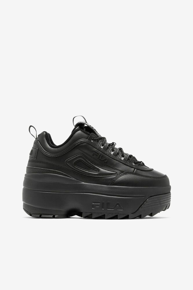 Fila Disruptor 2 Wedge Trainers Black - Womens - 41389LMXY